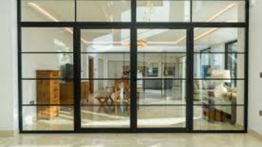 Elegant interior showcasing fire rated aluminium windows offering safety and contemporary style
