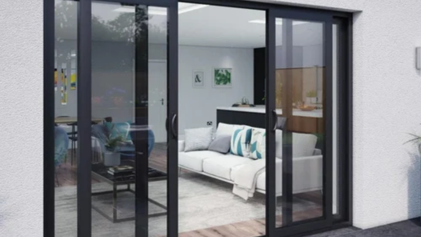 PT99 aluminium window with sleek frames and large glass areas showcasing modern home interior