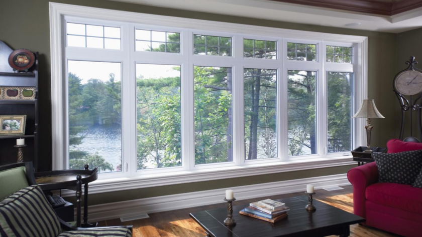 Interior view featuring aluminum storm windows providing clear visibility and robust weather protection