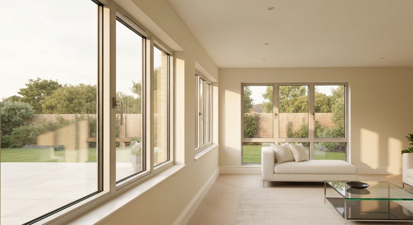 Aluminium windows in modern home