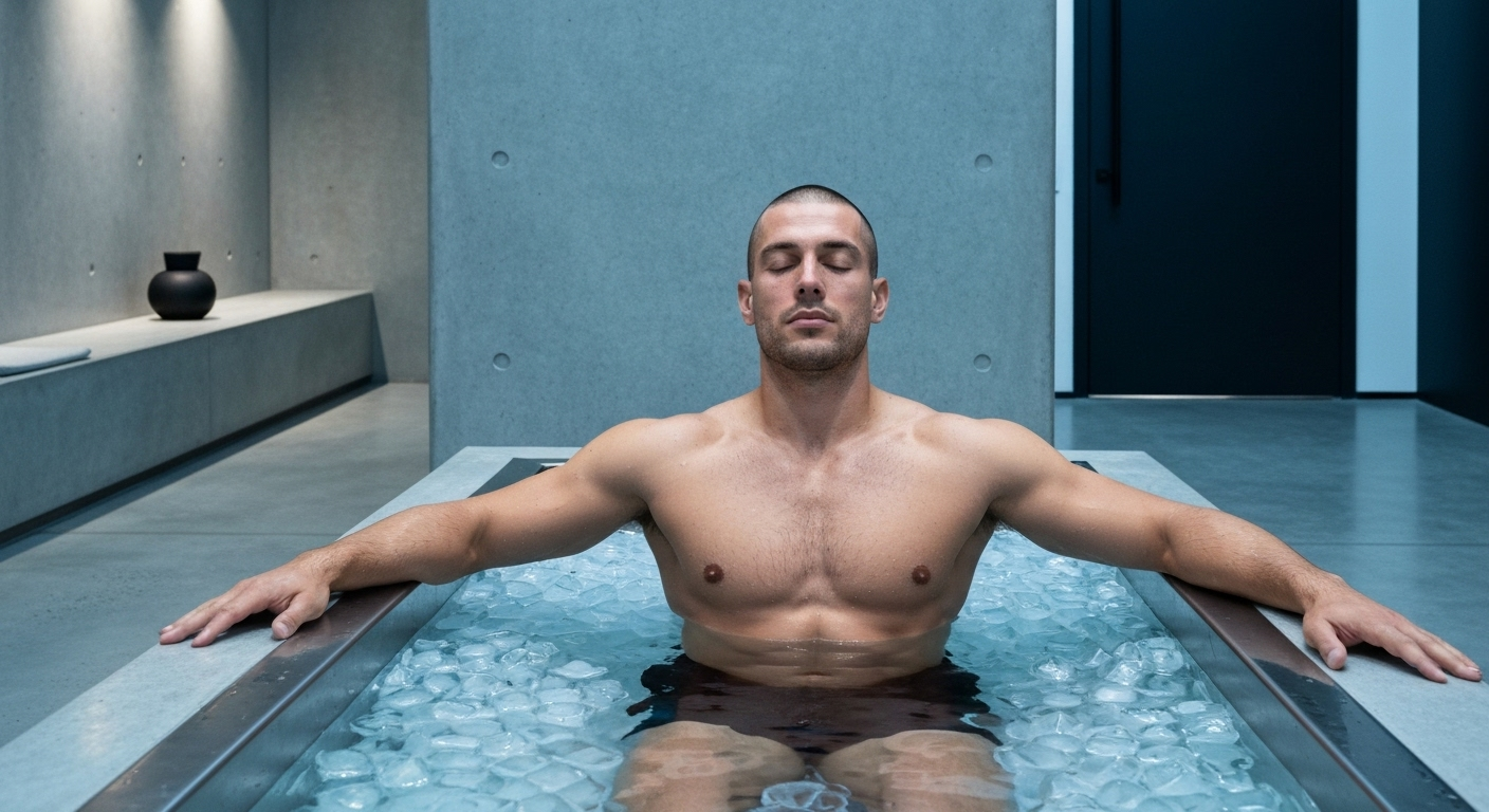 Athlete in Eco Hearth ice bath