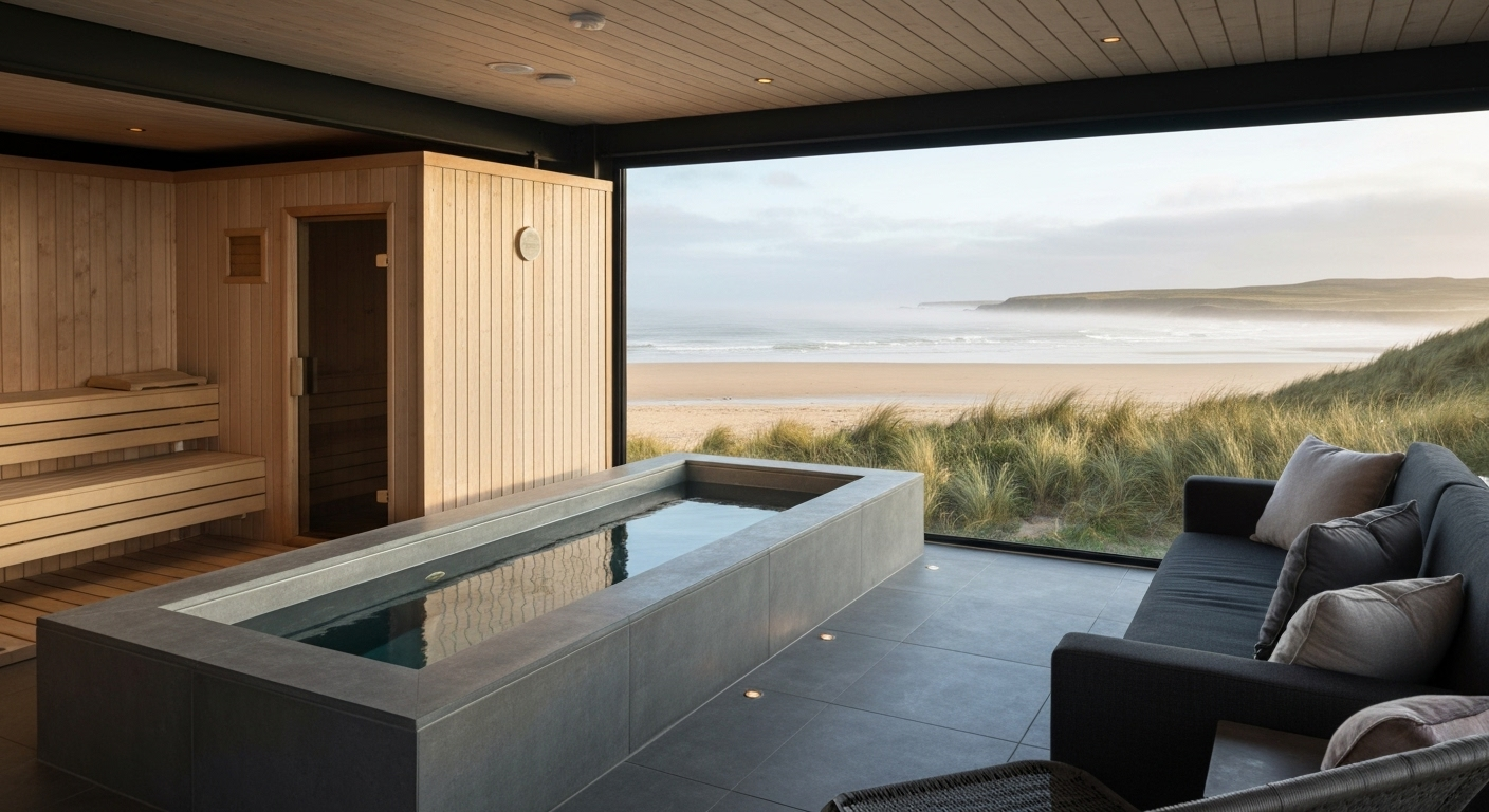 Cold plunge pool by Irish beach