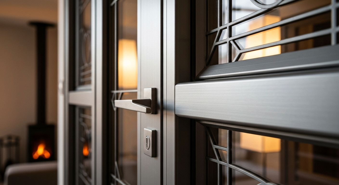 Aluminium frame door design