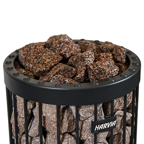 Harvia AC5000 Red Granite Decorative Sauna Stones on Top