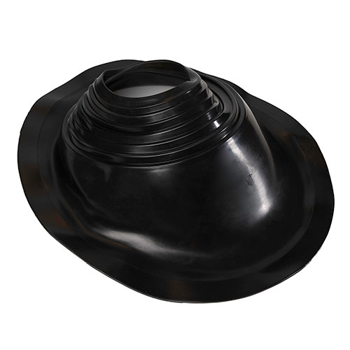 Narvi 45 Degree Angled Rubber Flange, Black