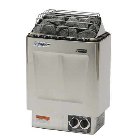 Finlandia FLB-80S 8 kW stainless-steel sauna heater with built-in controls